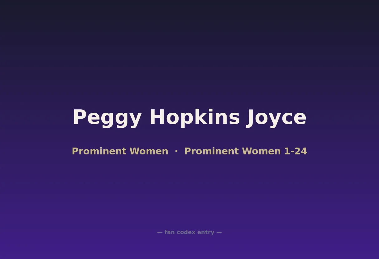 Peggy Hopkins Joyce